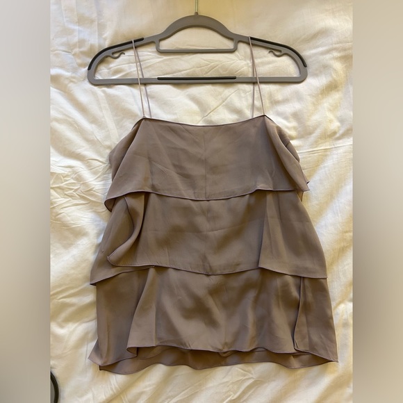 Marc Jacobs Ruffle Tank Top in Mauve / Purple! Size 0, fits an XS or S! - Picture 1 of 3